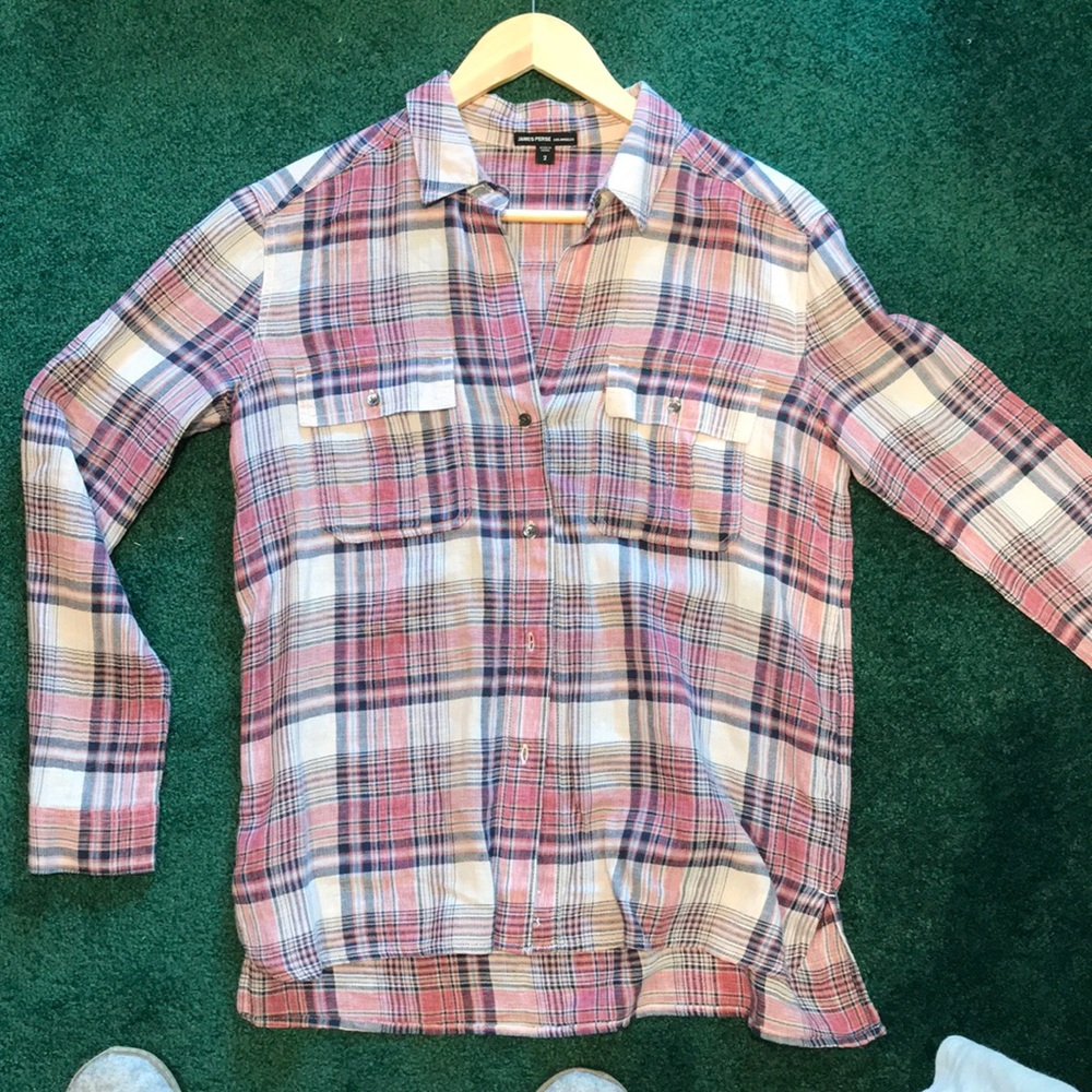 James Perse cotton/linen blend button down